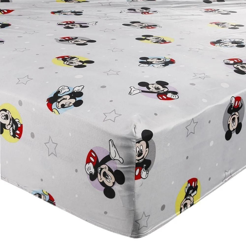 Lençol Infantil Solteiro Com Elástico Disney By Hedrons - Mickey