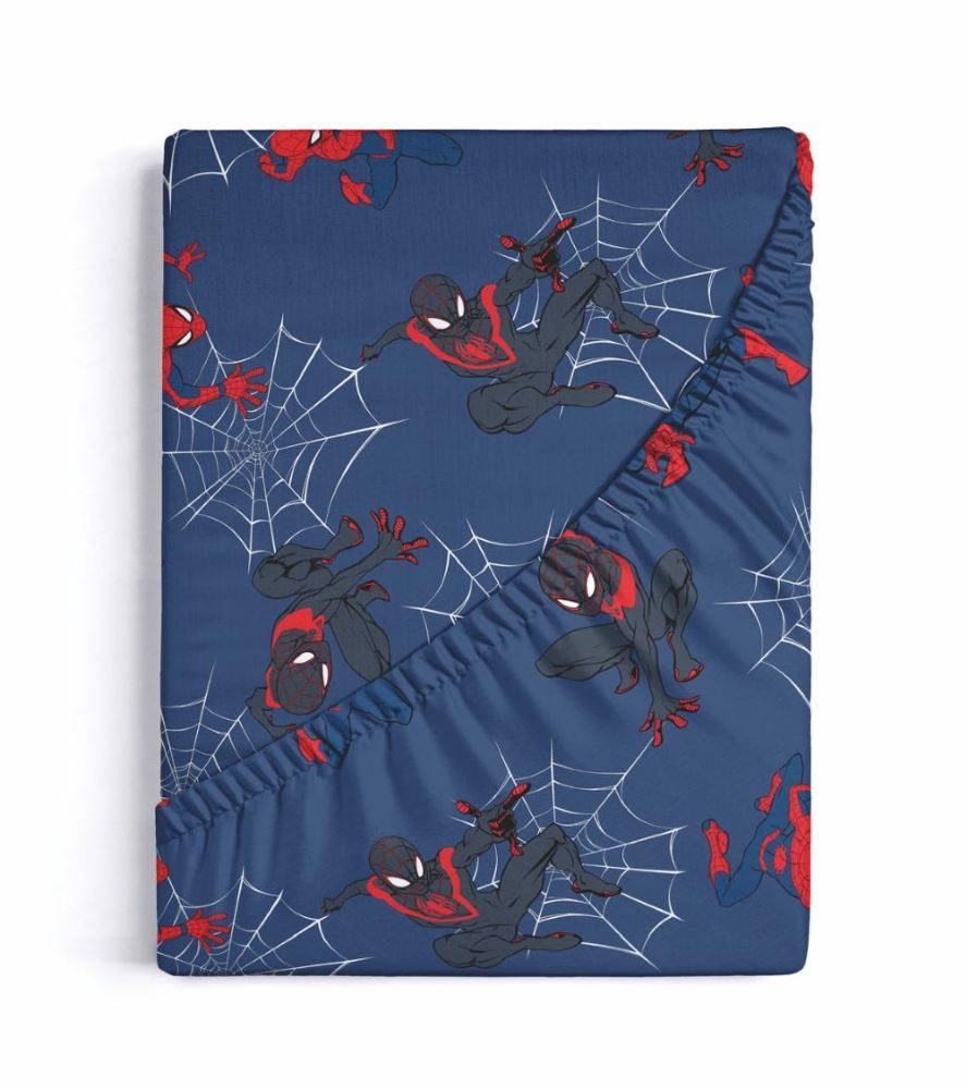 Lençol Infantil Solteiro Com Elástico Disney By Hedrons - SPIDER ULTIMATO ROTATIVO