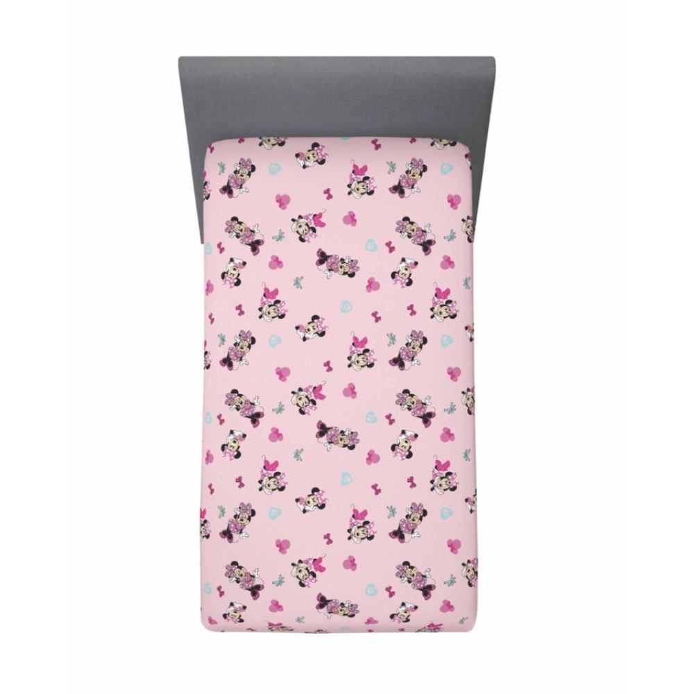 Lençol Infantil Solteiro com Elástico Disney by Hedrons - Minnie Fresh Rotativo