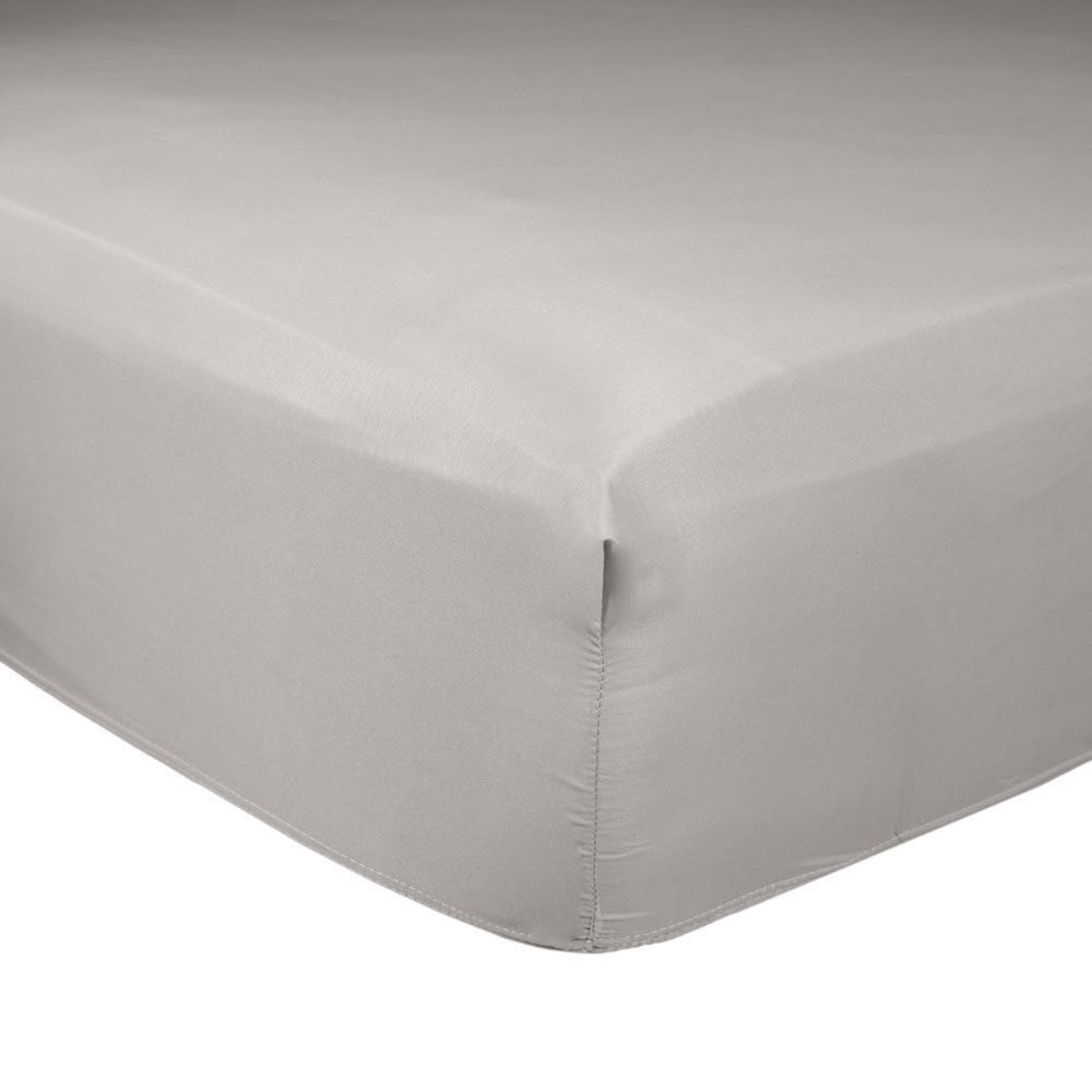 Lençol Queen 100% Algodão Percal Buona Fortuna - Cinza Prata