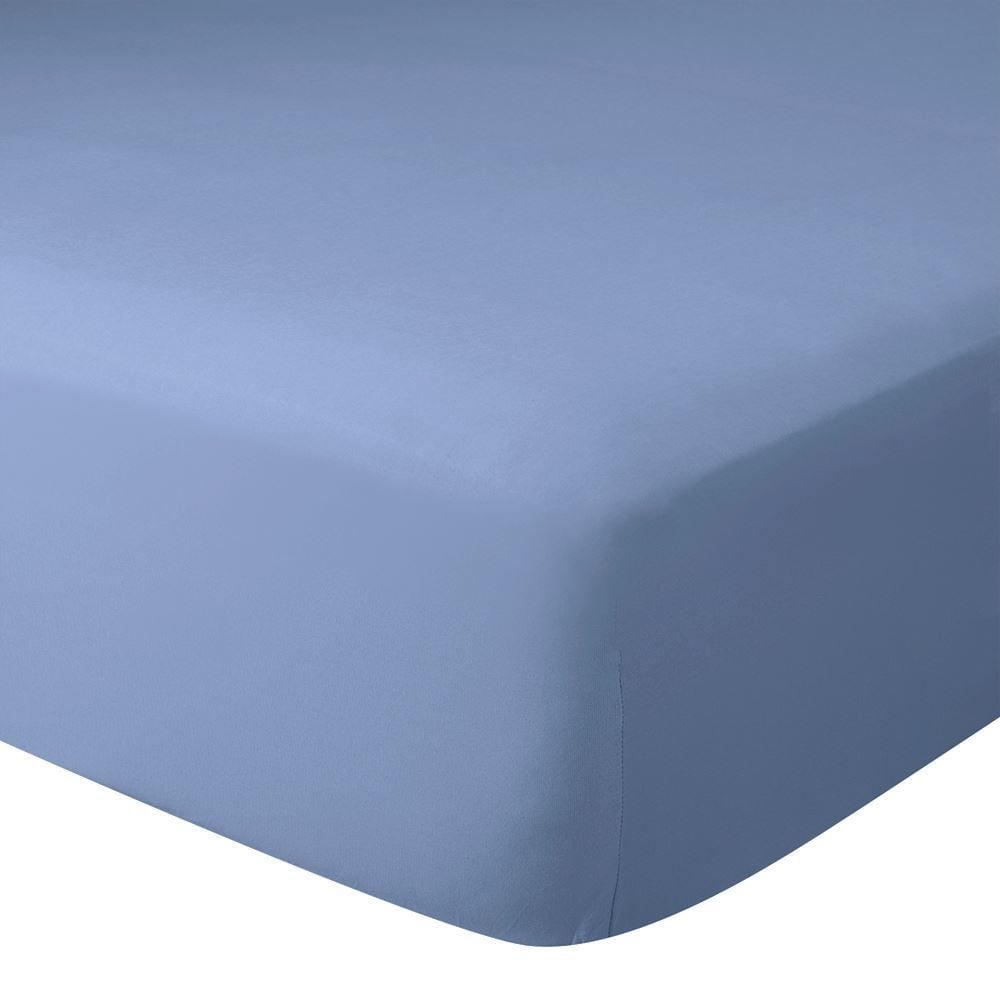 Lençol Queen Percal 100% Algodão Buona Fortuna - Azul Liso Novo