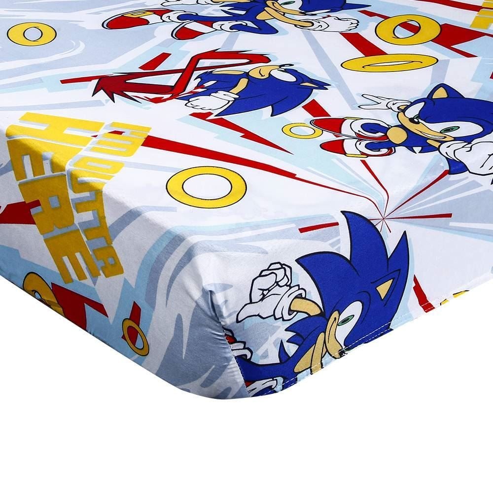 Lençol Solteiro Infantil Avulso Com Elástico - Sonic