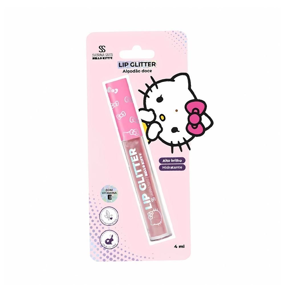Lip Glitter Algodão Doce Hello Kitty Sabrina Sato - 4ml
