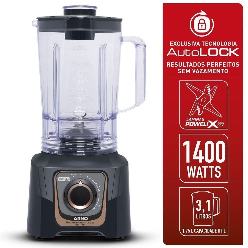 Liquidificador Arno 1400W Power Max Autolock 3,1 Litros LN81