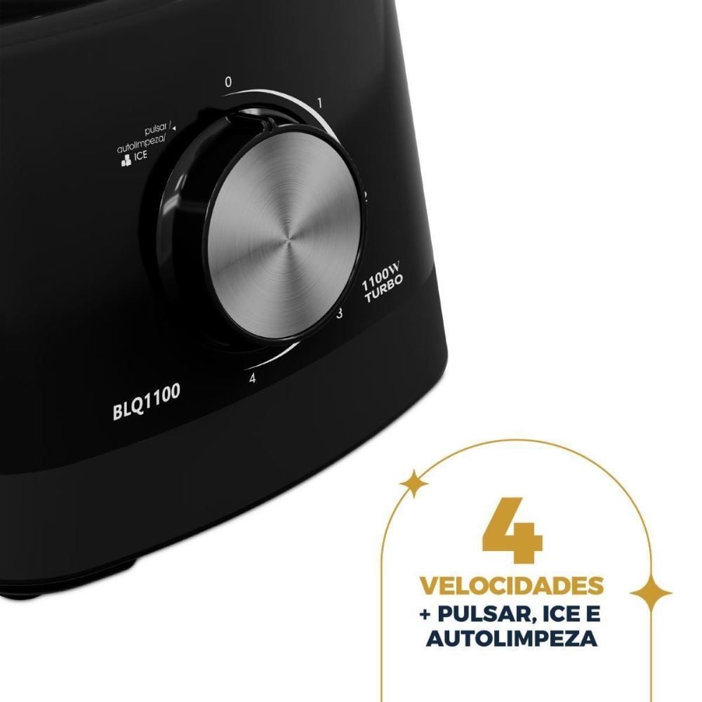 Liquidificador Britânia 2,7 Litros 4 Velocidades 1100W BLQ1100