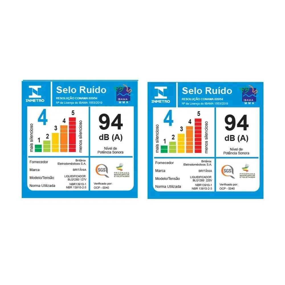 Liquidificador Britânia 6 Laminas Pro Maxx 2,7L 1150W BLQ1280