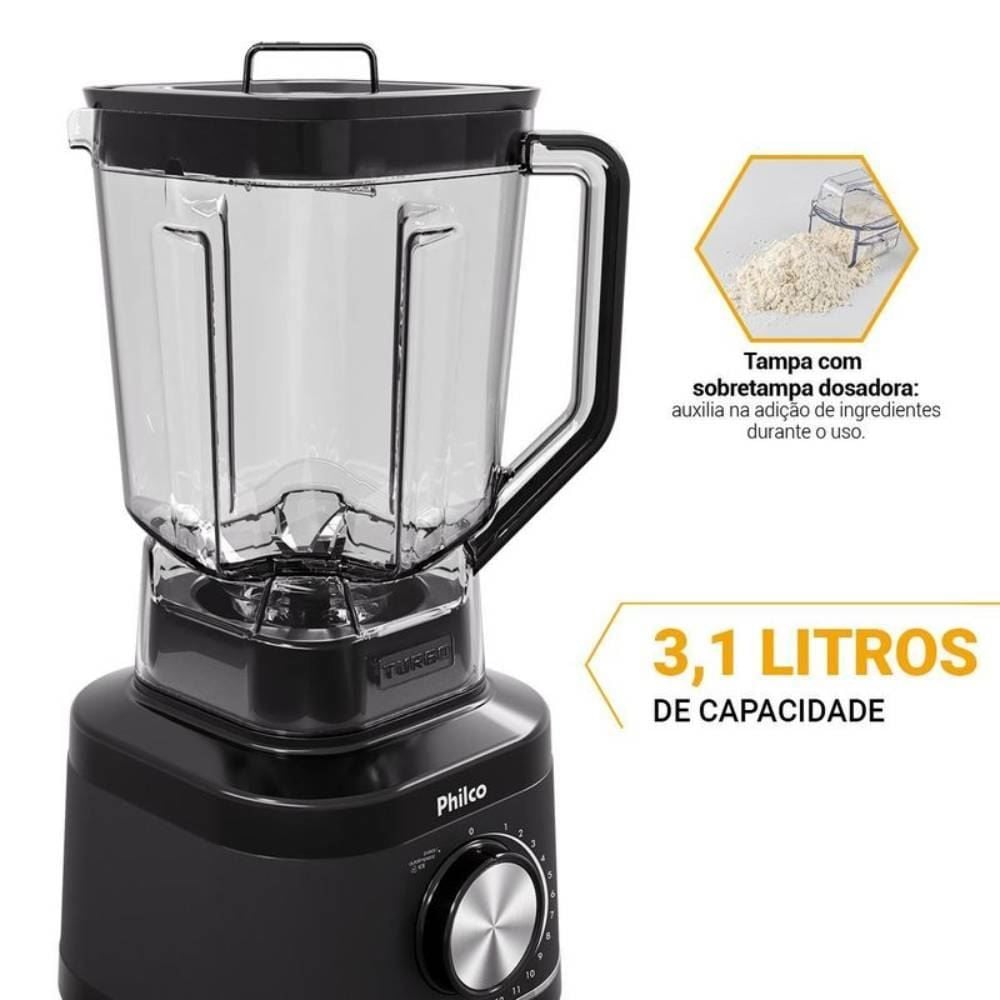 Liquidificador Philco PLQ15A Turbo 1500W 3,1 Litros