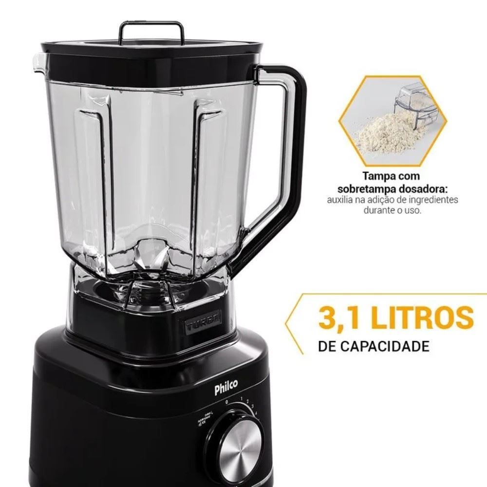 Liquidificador Philco PLQ15A Turbo 1500W 3,1 Litros