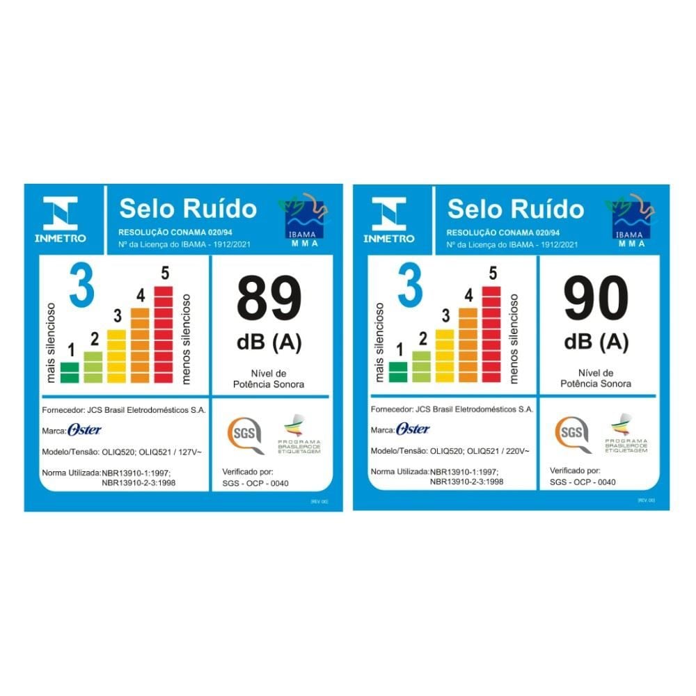 Liquidificador Power Oster Jarra De Vidro 1250W OLIQ520