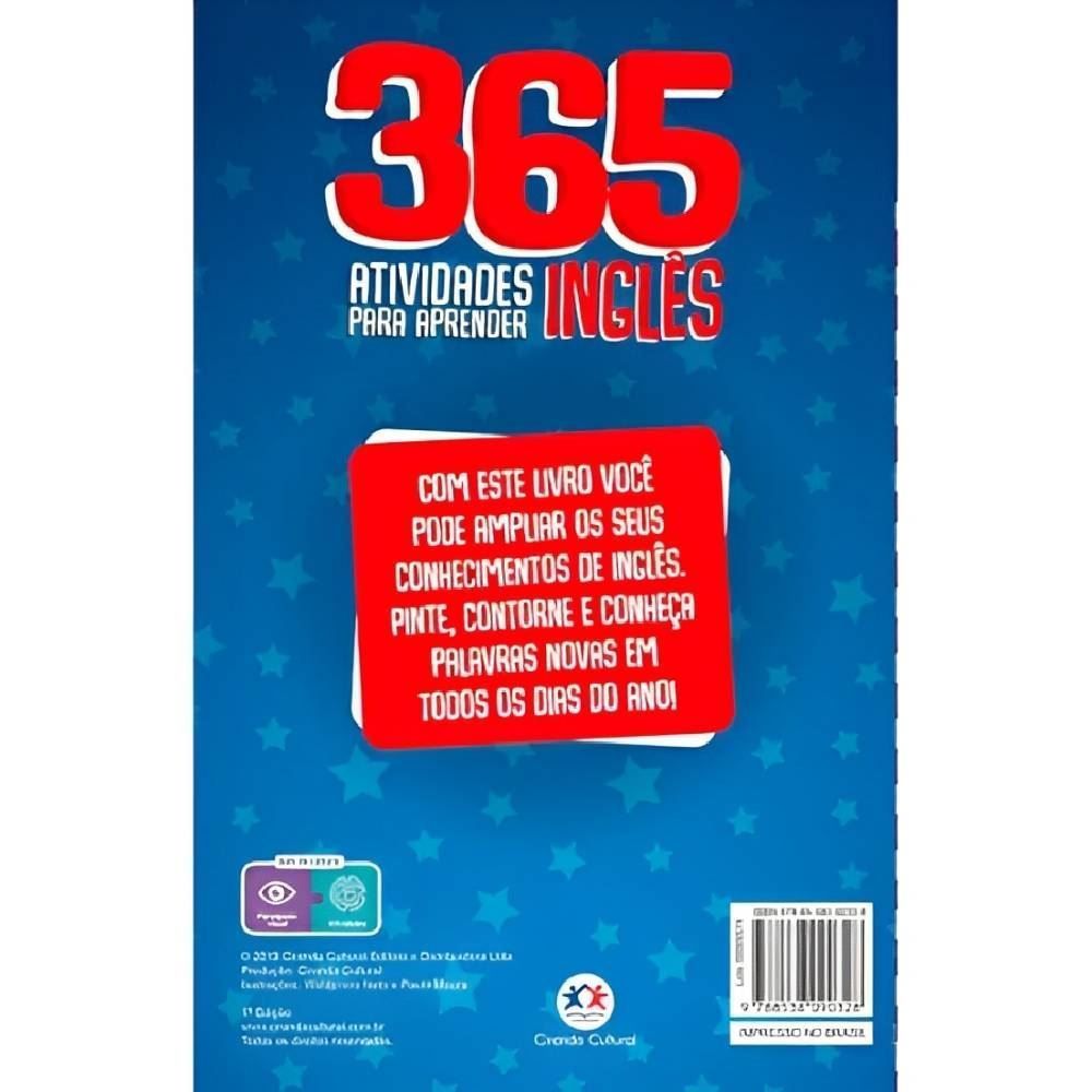 Livro 365 Atividades Para Aprender Inglês Ciranda Cultural - 9788538090328
