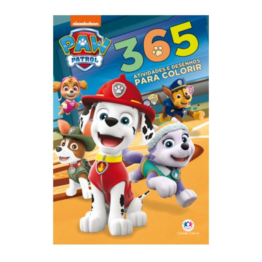 Livro 365 Atividades Patrulha Canina Ciranda Cultural - Para Colorir