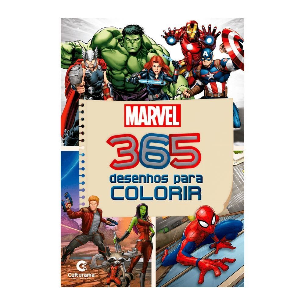 Livro 365 Desenhos Para Colorir Marvel - Culturama