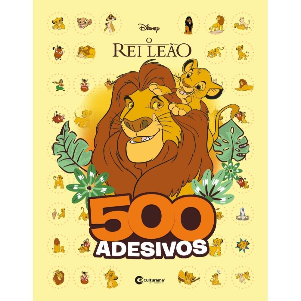 Livro 500 Adesivos Rei Leão Culturama Editora