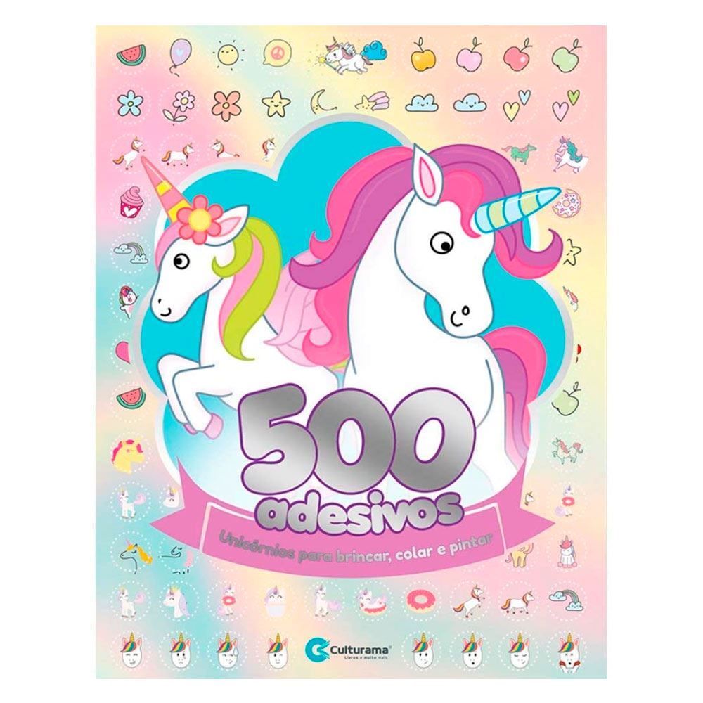 Livro 500 Adesivos Unicórnios Culturama - 020090101