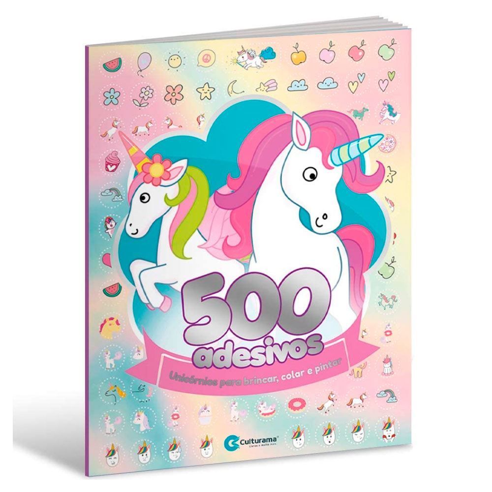 Livro 500 Adesivos Unicórnios Culturama - 020090101