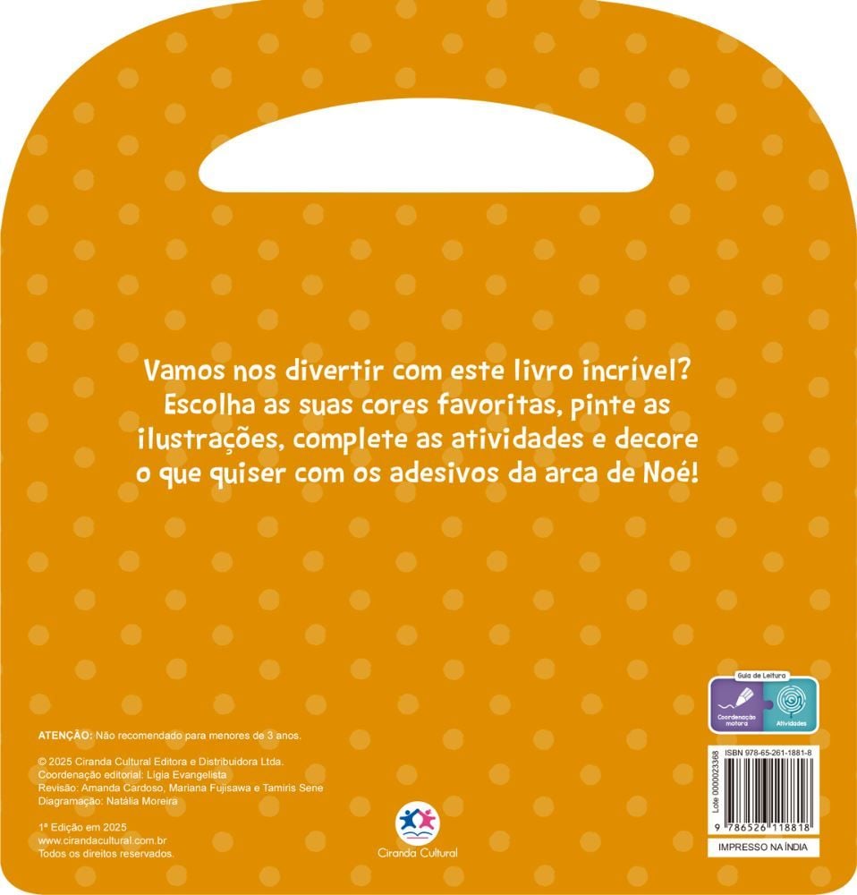 Livro a Arca de Noé - Atividades e Mais 50 Adesivos, Ciranda Cultural