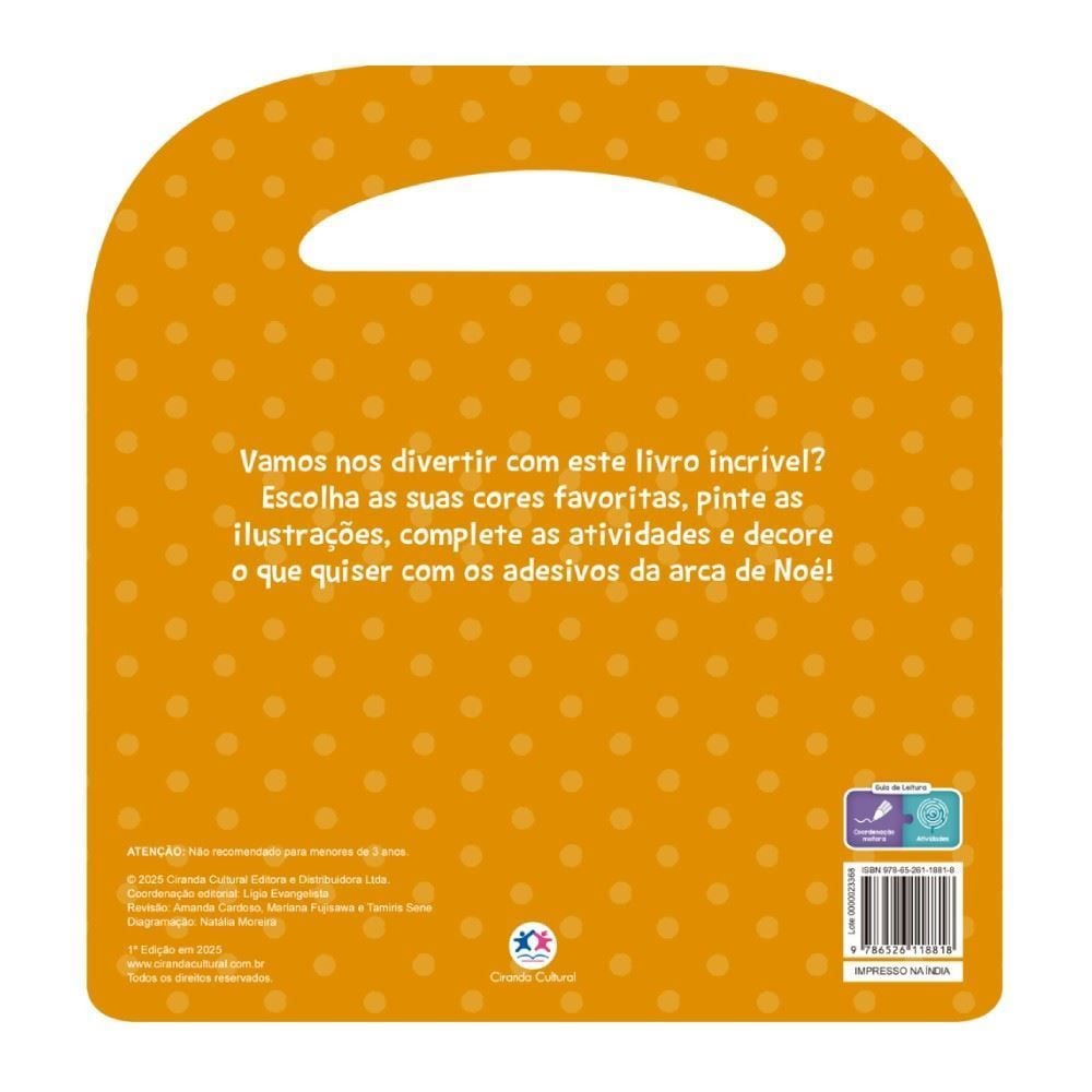 Livro de Atividades a Arca de Noé com 50 Adesivos Ciranda Cultural