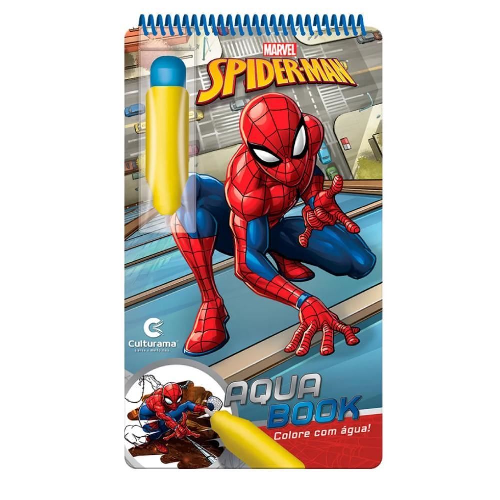 Livro Aquabook Homem-Aranha Culturama - Colore com água