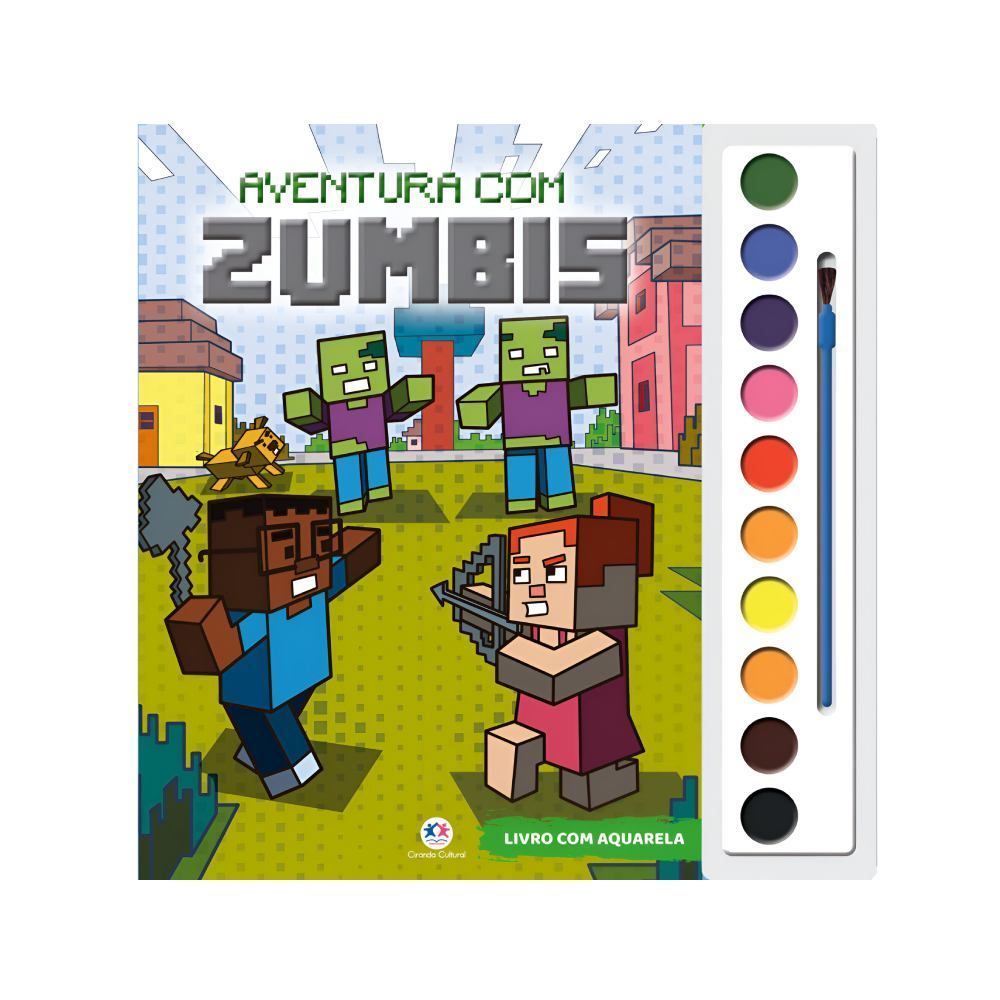 Livro Aquarela Aventura com Zumbis - Ciranda Cultural