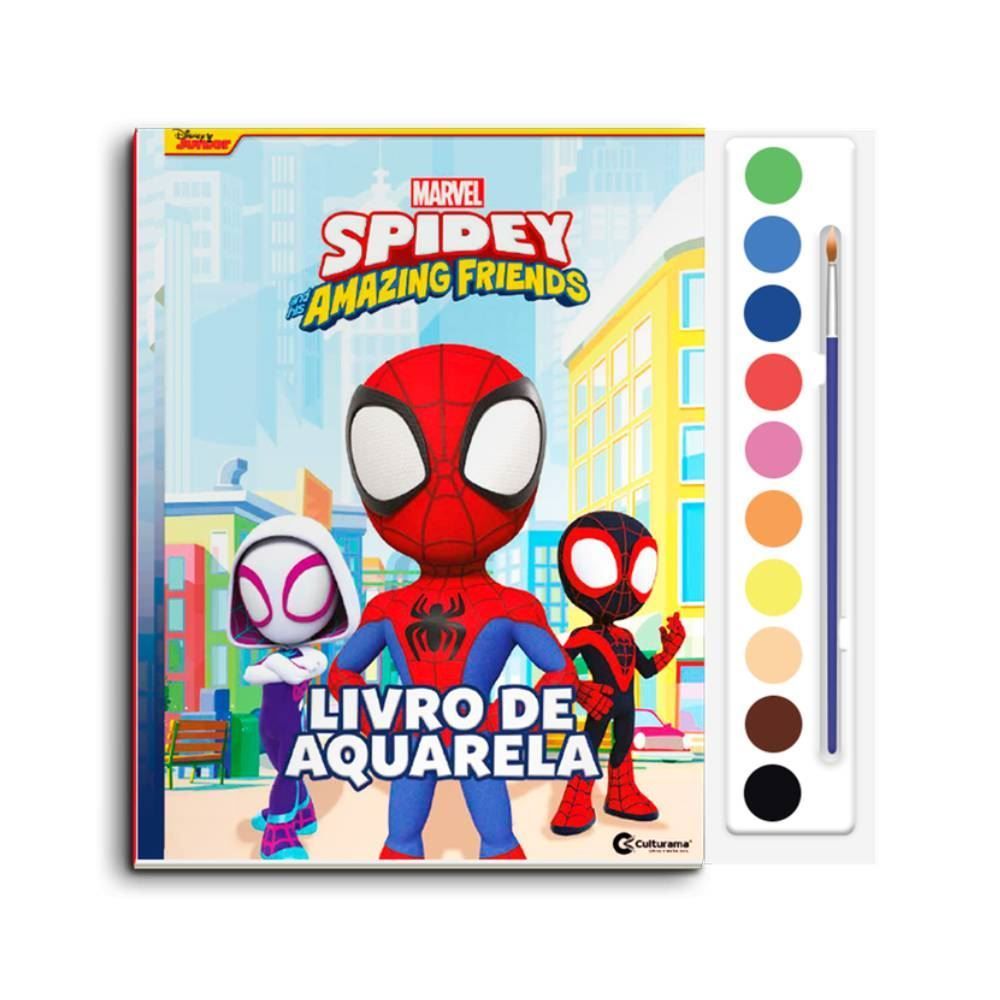 Livro Aquarela Pop Spidey Culturama Editora - Colorir
