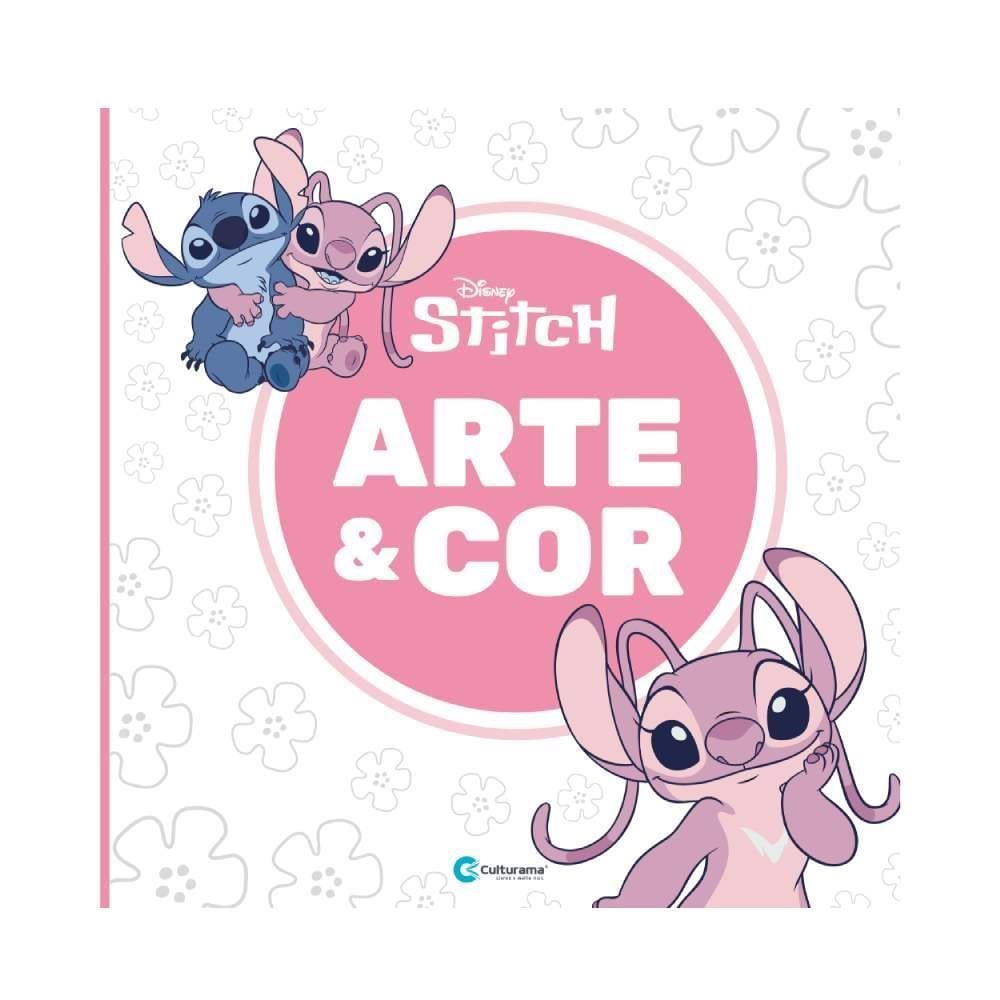 Livro Arte E Cor Angel E Stitch Culturama - Para Colorir