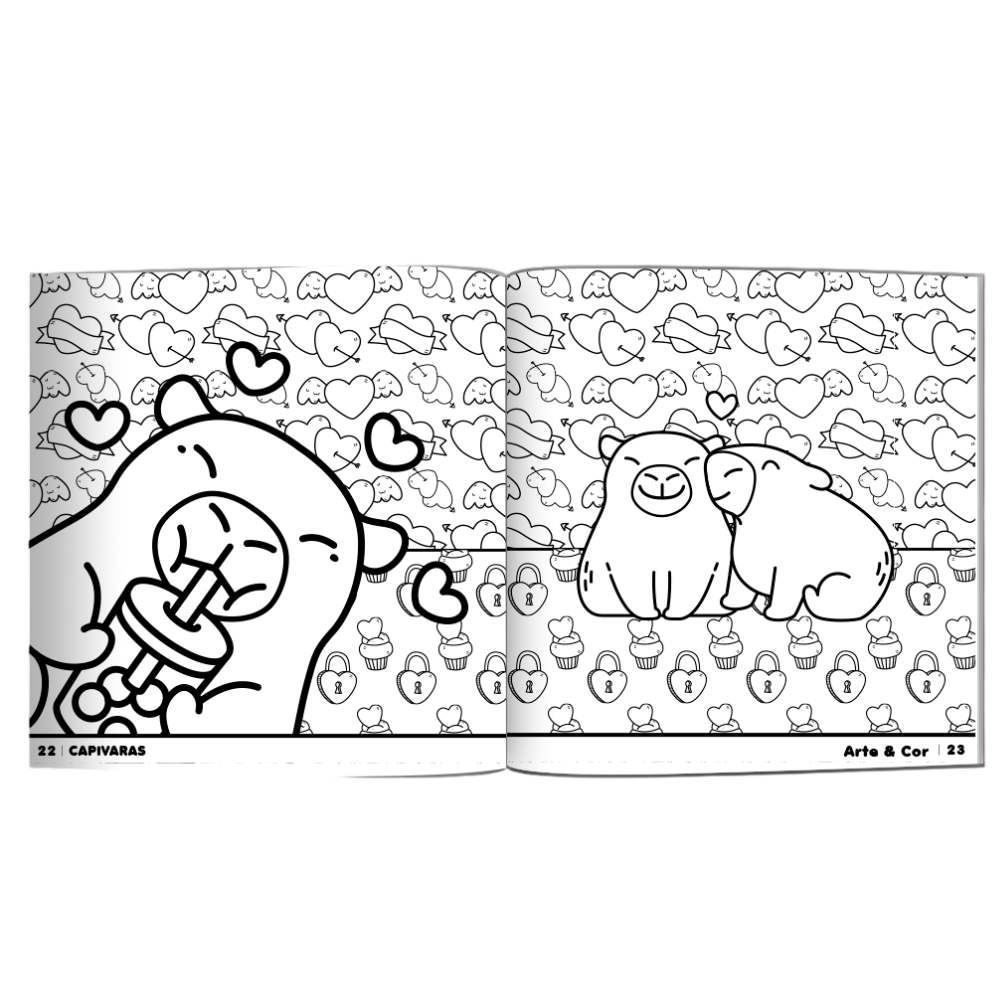 Livro Arte E Cor Capivaras Culturama - Para Colorir