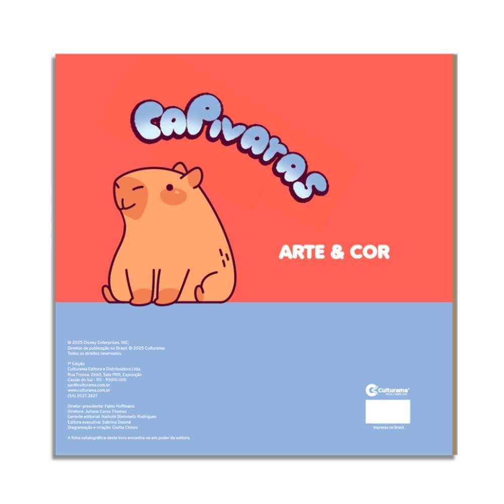 Livro Arte E Cor Capivaras Culturama - Para Colorir