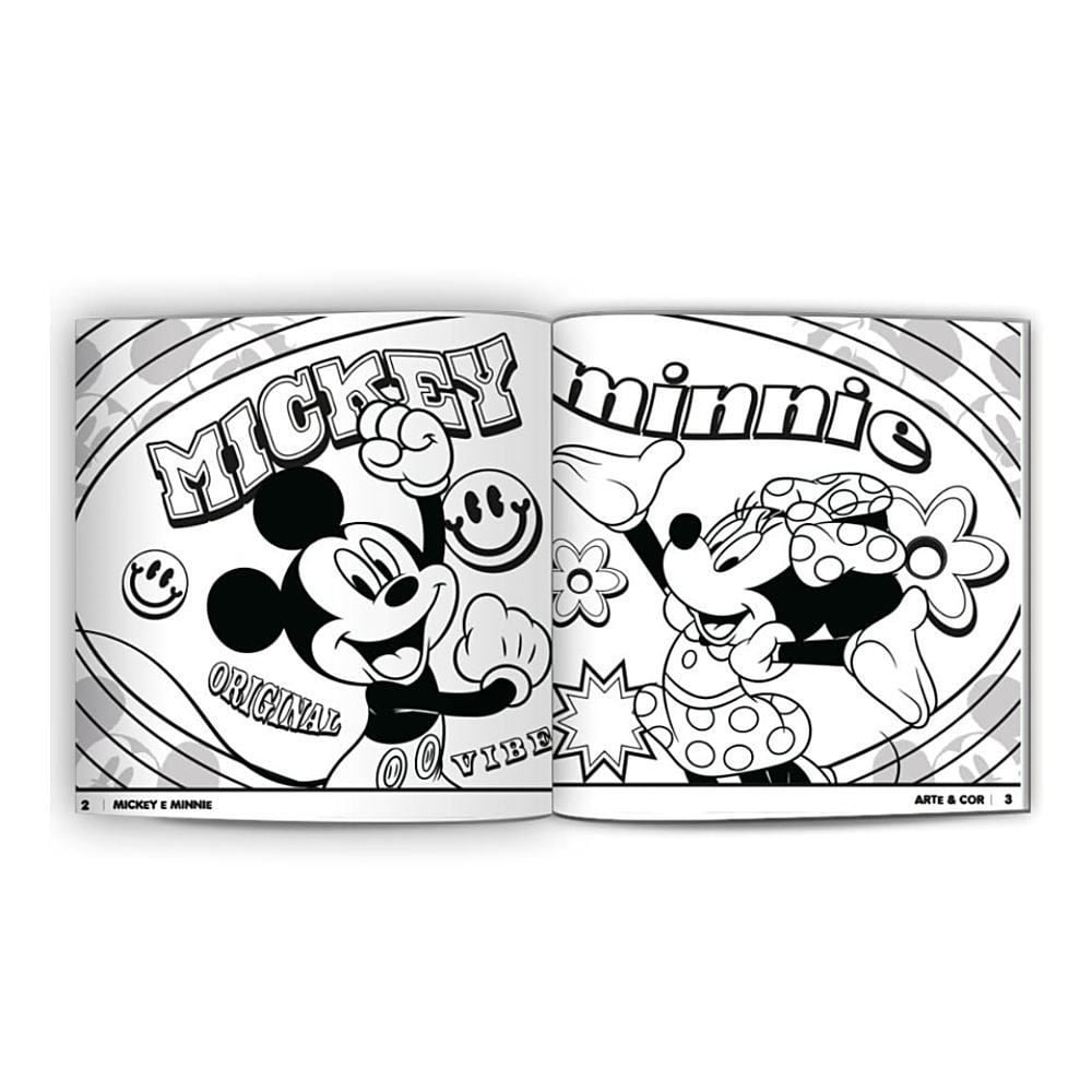 Livro Arte e Cor Mickey e Minnie Disney