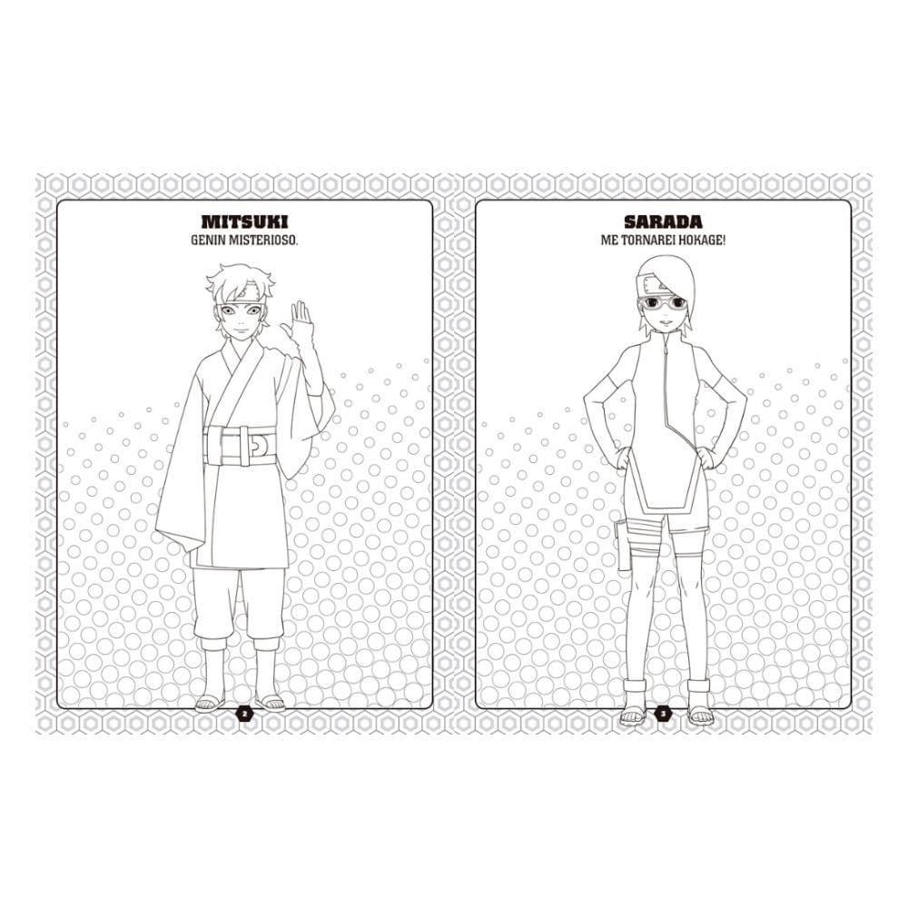 Livro Boruto com Giz de Cera Ciranda Cultural - Para colorir