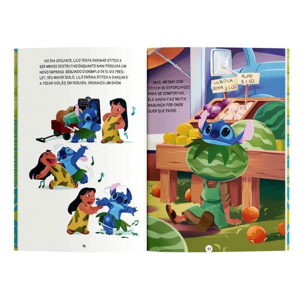 Livro Capa Dura Stitch Culturama - Lilo e Stitch