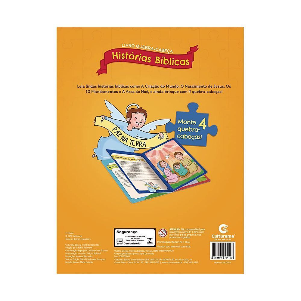 Livro Ler e Brincar Histórias Bíblicas - Culturama