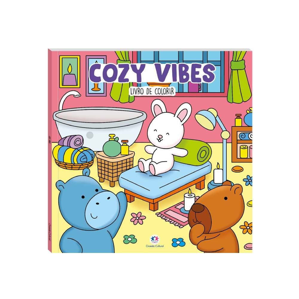 Livro Comfy Cozy Vibes Ciranda Cultural - Para Colorir