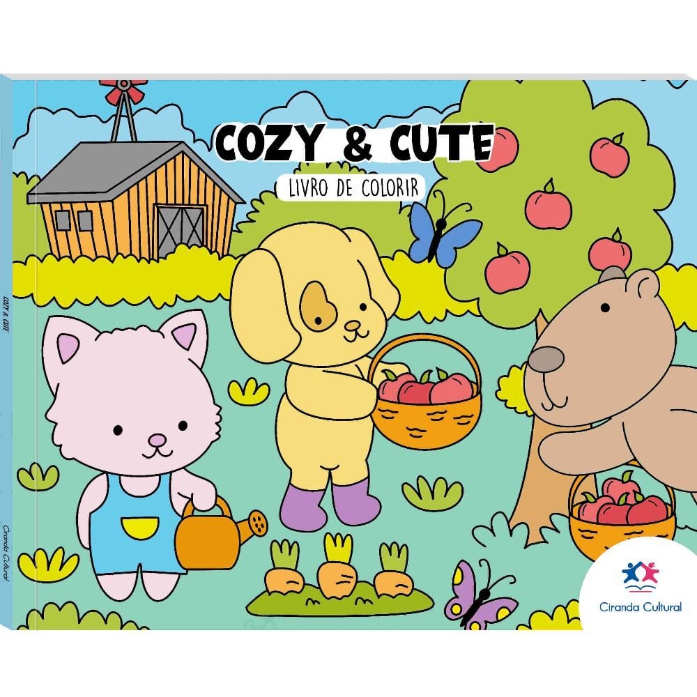 Livro Cozy And Cute - Livro De Colorir , Coleção Comfy & Cozy Books