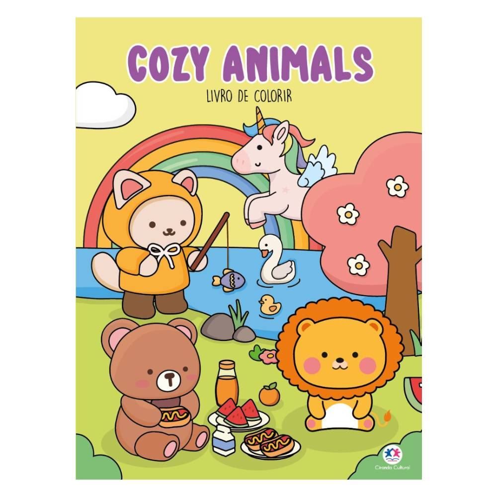 Livro De Colorir Comfy Cozy Animals Ciranda Cultural - Para Relaxar