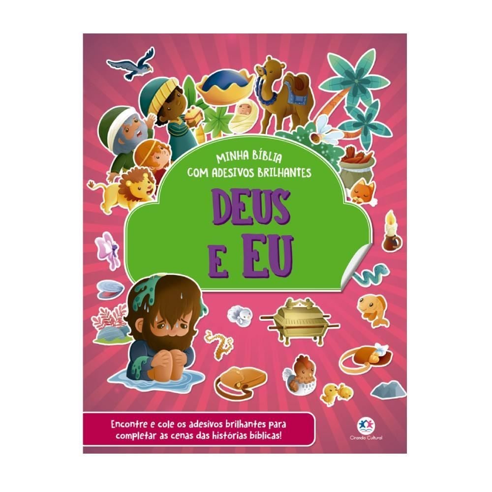 Livro Deus e Eu - Bíblia com Adesivos Brilhantes Ciranda Cultural
