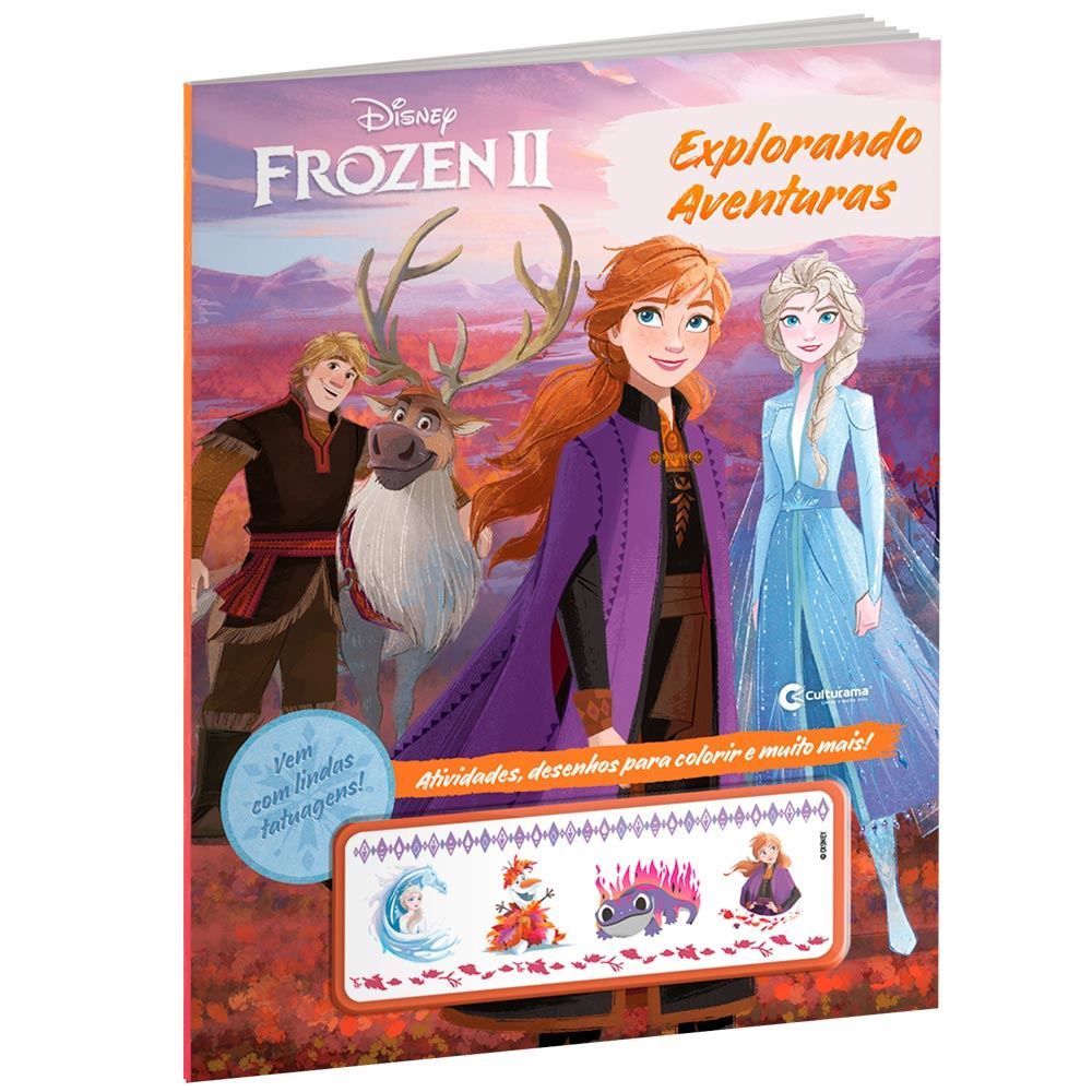 Livro Explorando Aventuras Frozen 2 Com Tatuagens - Culturama
