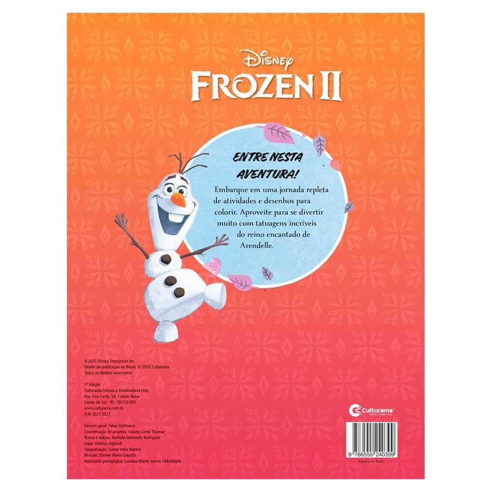 Livro Explorando Aventuras Frozen 2 Com Tatuagens - Culturama
