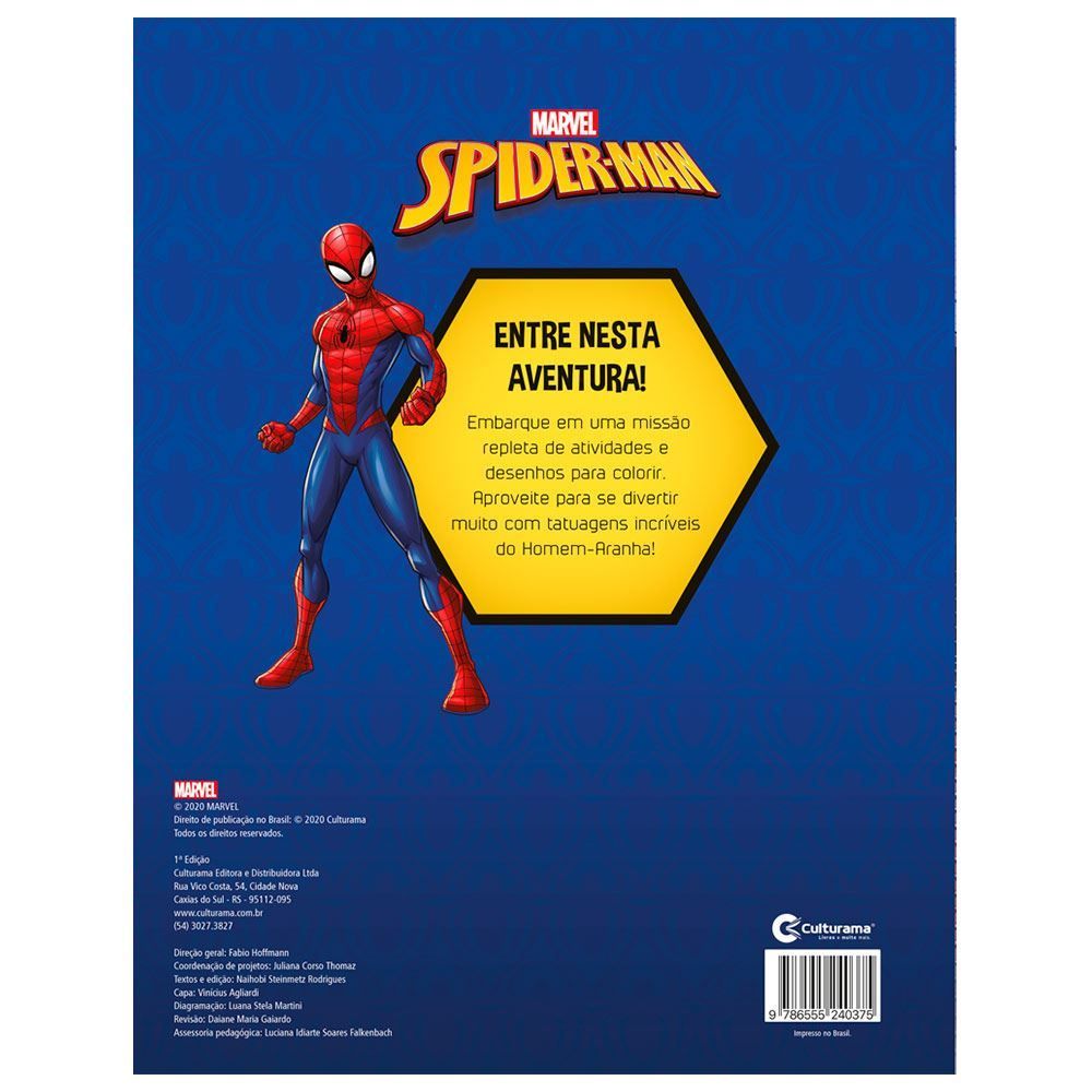 Livro Explorando Aventuras Homem-Aranha Com Tatuagens - Culturama