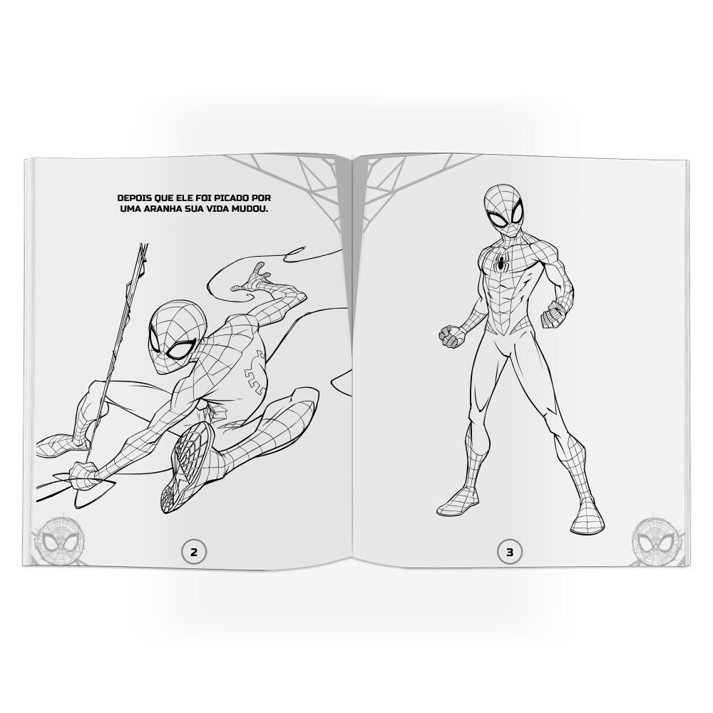 Livro Ler e Pintar Homem Aranha V.1