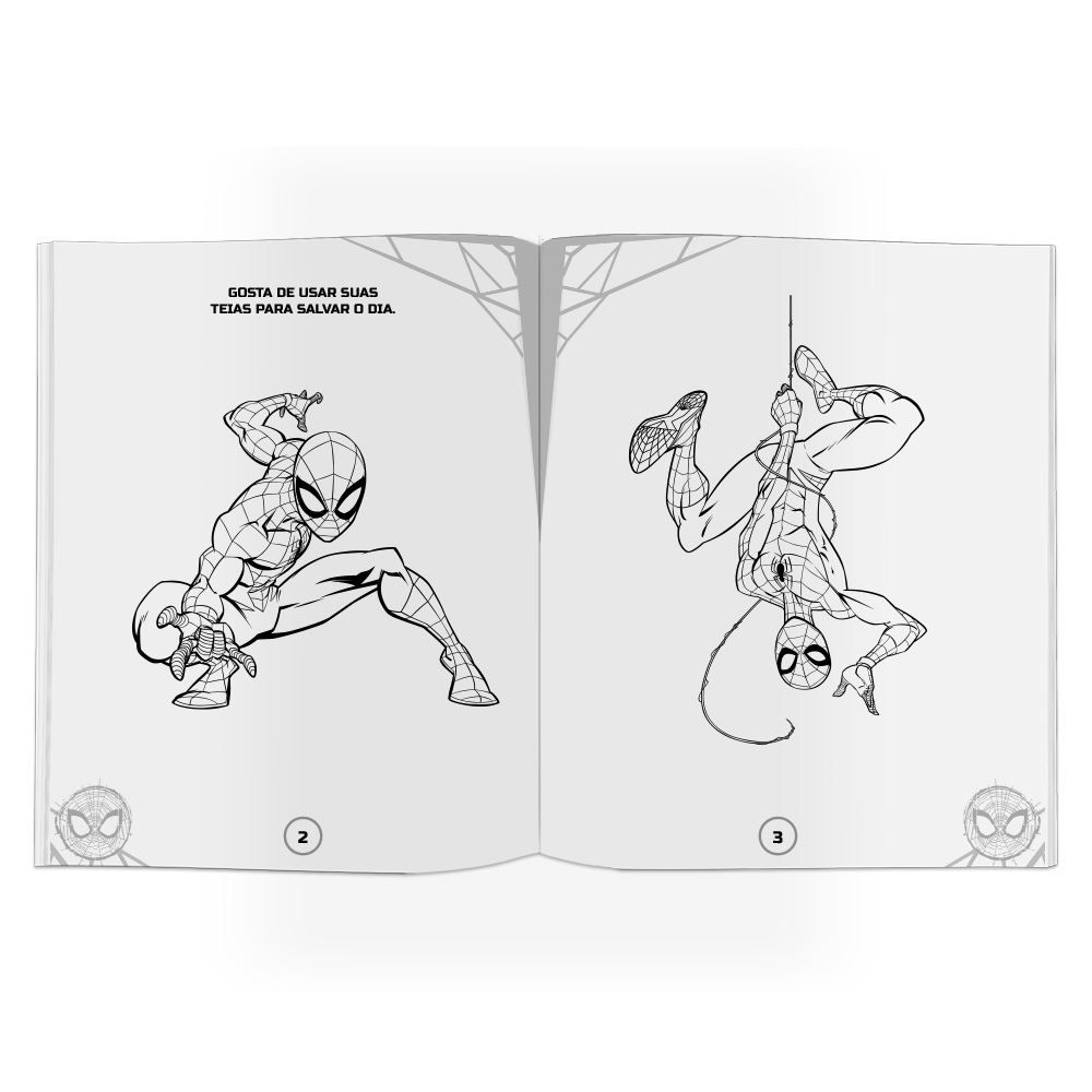 Livro Ler e Pintar Homem Aranha V.2