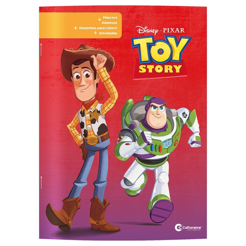 Livro Mascara Adesivos e Ativid Toy Story