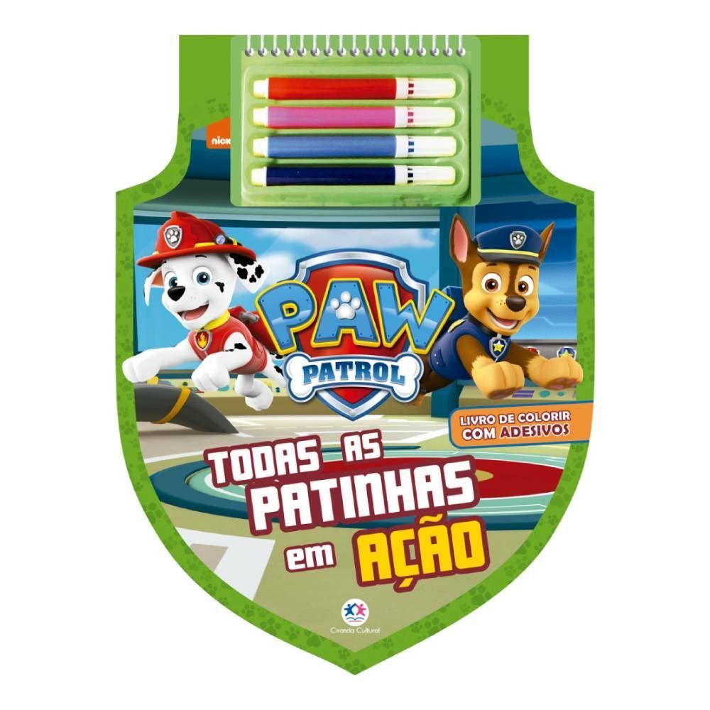 Livro Patrulha Canina Todas As Patinhas Em Ação Ciranda Cultural - Para Colorir