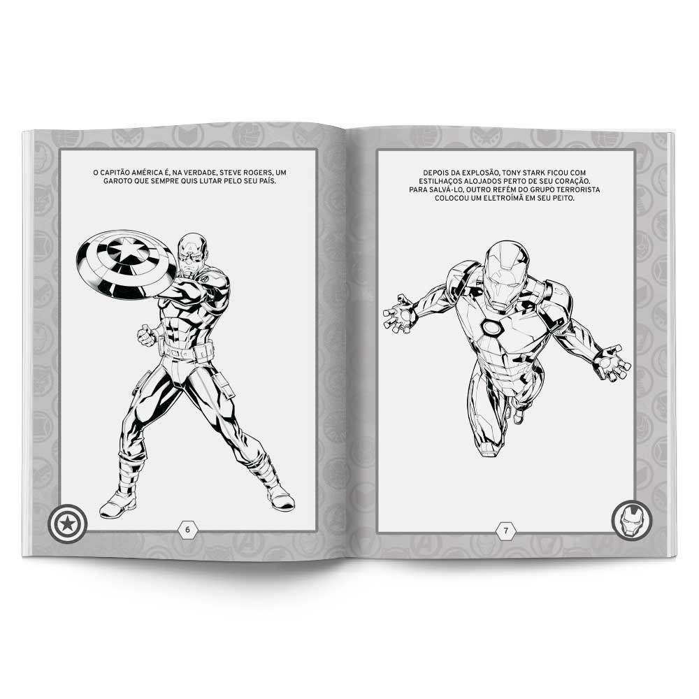 Livro Pop Gigante Ler E Colorir Com Lápis Vingadores Culturama - 020650301