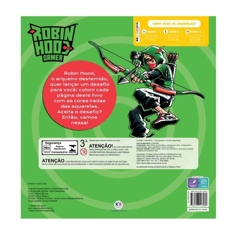 Livro Robin Hood Gamer Desafio das Cores Ciranda Cultural