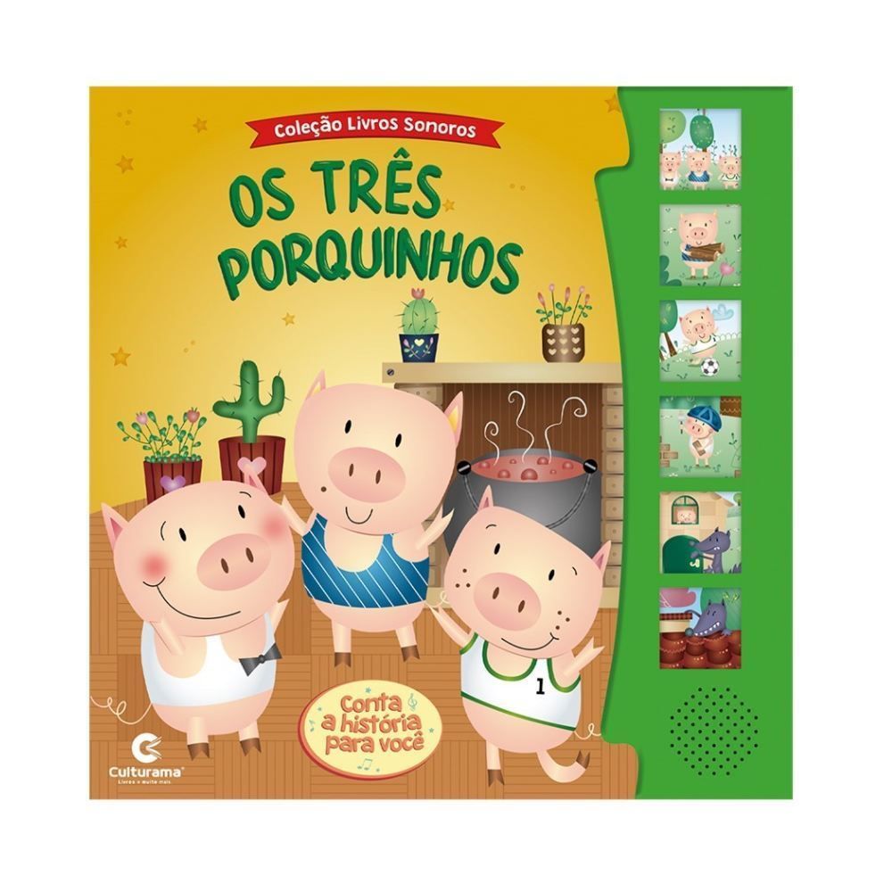 Livro Sonoro Os Três Porquinhos - Culturama