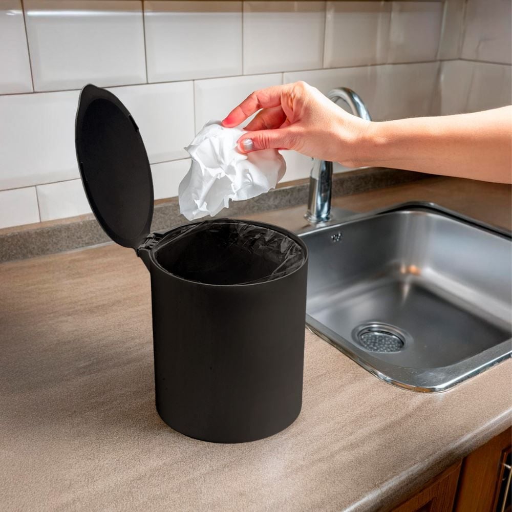 Lixeira 4 Litros Com Aro Interno Black Arthi