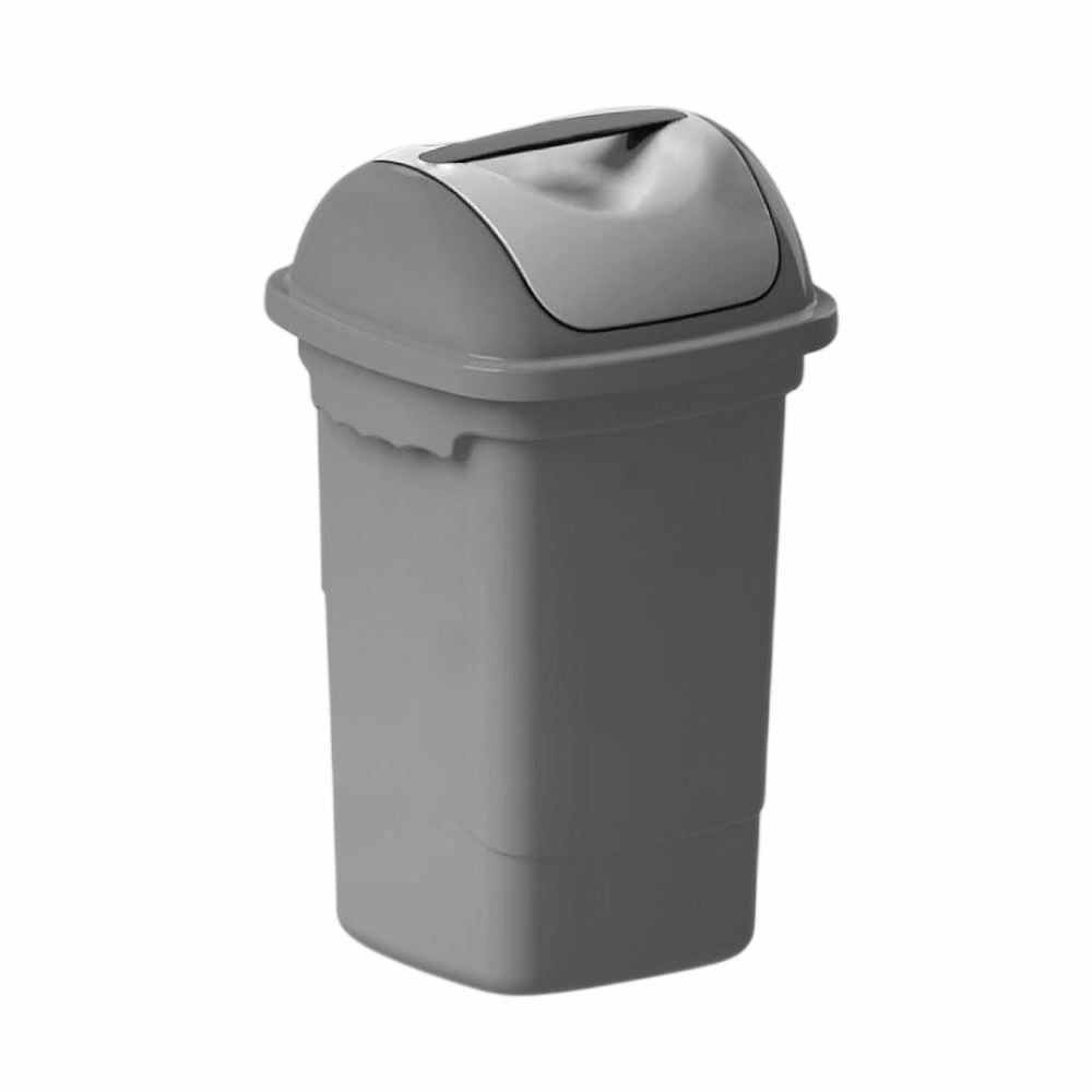 Lixeira Basculante Plástico Plasvale 14 Litros - Cinza