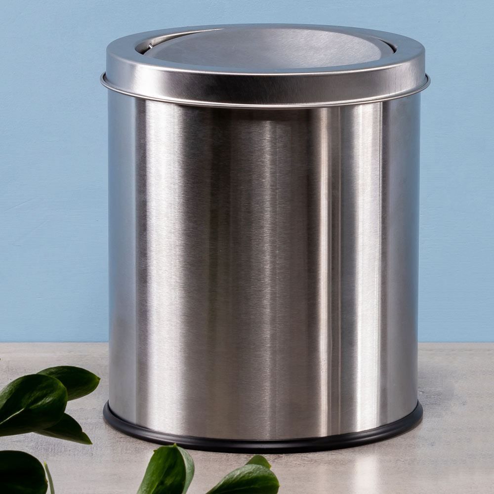 Lixeira Basculante 5 Litros Solecasa - Inox