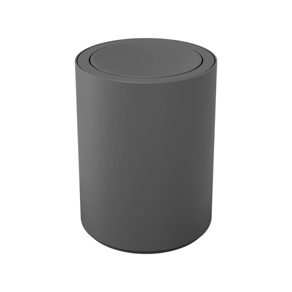 Lixeira Basculante Para Bancada Serene Coza 1 Litro - Cinza Escuro