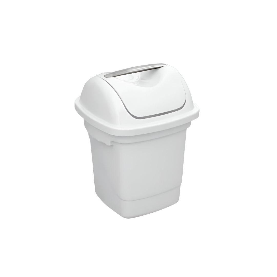 Lixeira Basculante Plasvale 10 Litros - Branco